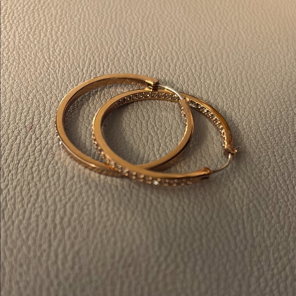 Fossil Rose Gold Hoop Earrings